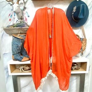 Handcrafted ELLEMAIRCO Granny Duster hippy / cover up Cape